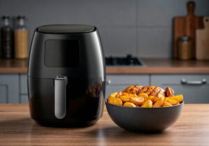 Fritadeira elétrica sem óleo preta